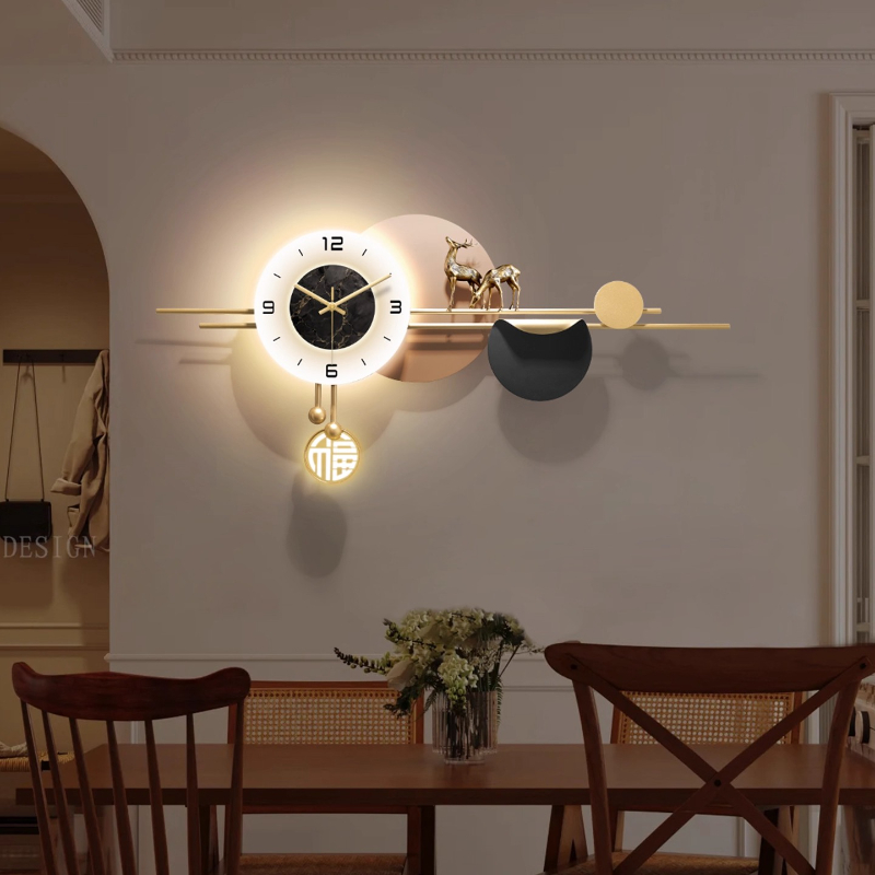 Luxury Lifestyle Homes - ساعات حائط داخلية فاخرة خفيفة Led