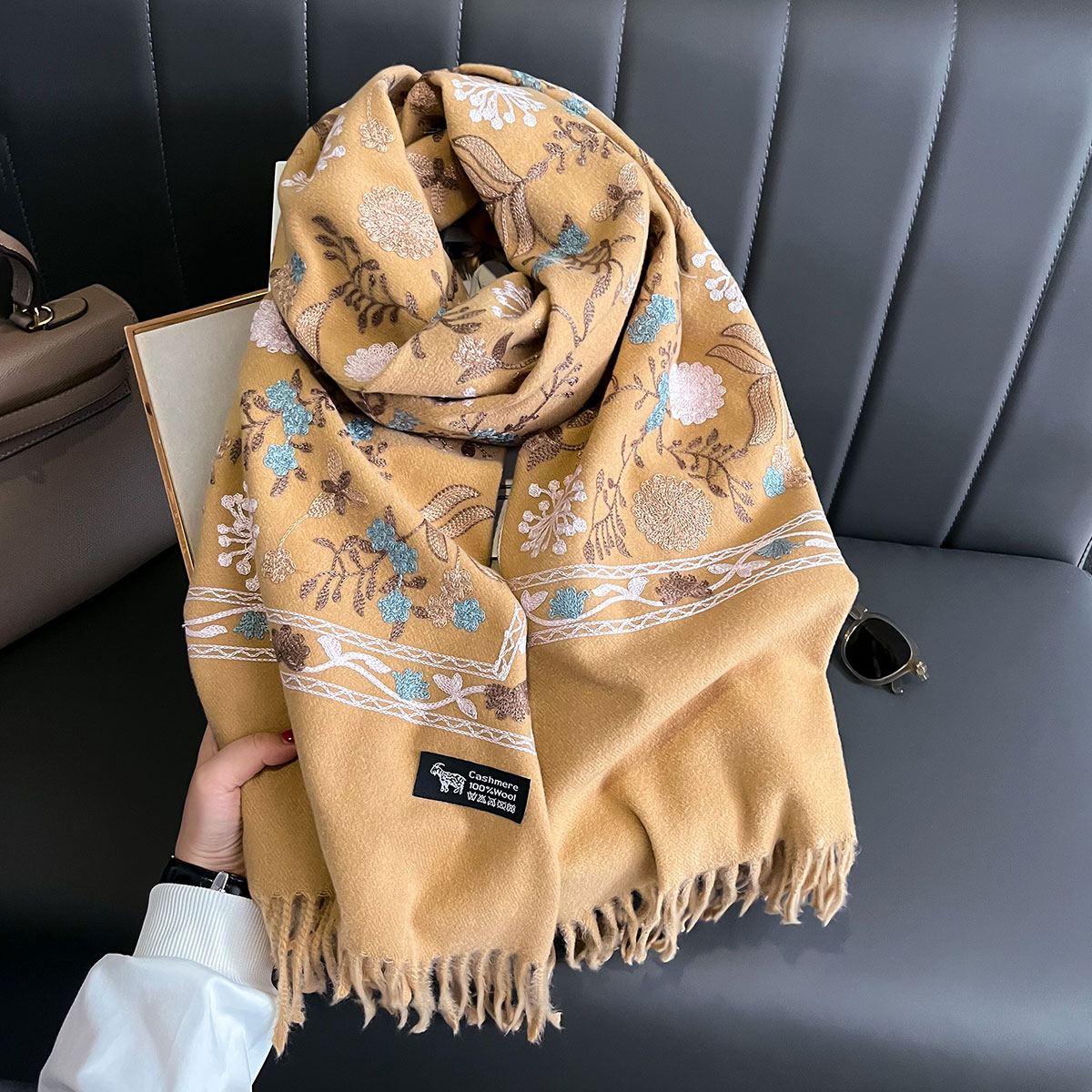 جديد شتاء دافئ الكشمير وشاح لل - مراجعة Cashmere Throw Blanket وسعره