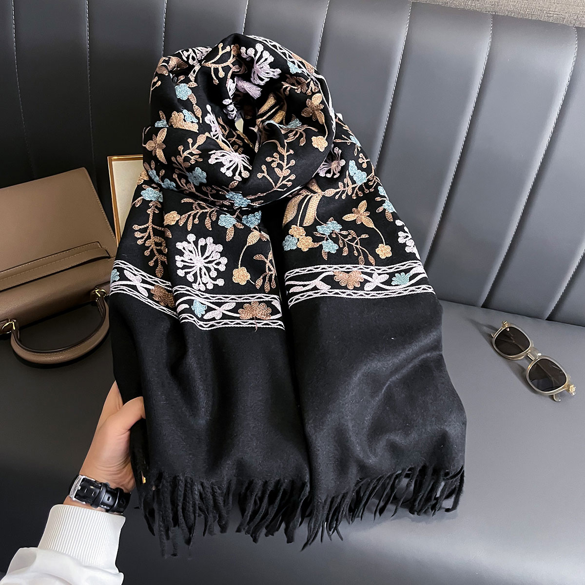 جديد شتاء دافئ الكشمير وشاح لل - مراجعة Cashmere Throw Blanket وسعره