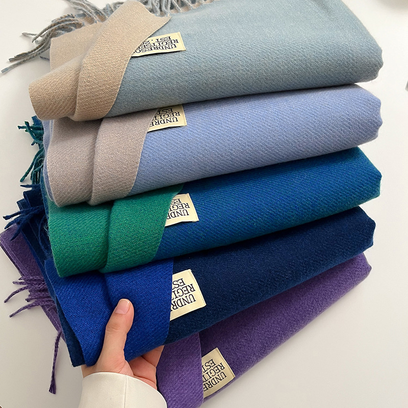 الموضة الصلبة الكشمير وشاح داف - مراجعة Cashmere Throw Blanket وسعره